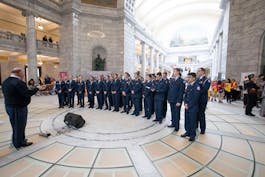Utah Military Academy choir sings in the Capitol Rotunda