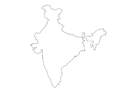 Young Living Foundation - Amira Arts - India Map Outline